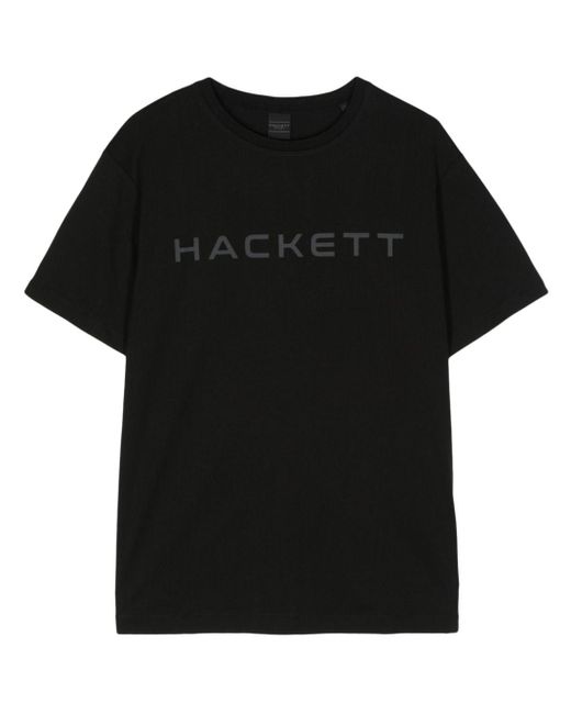Hackett Black Logo-print Cotton T-shirt for men