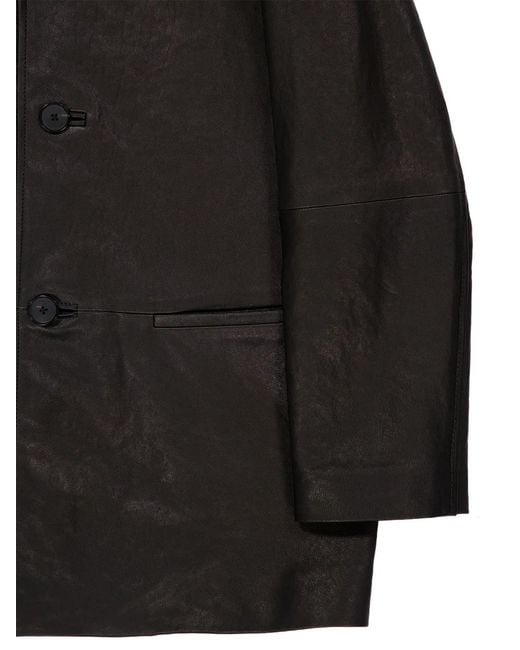 Auralee Black Leather Jacket
