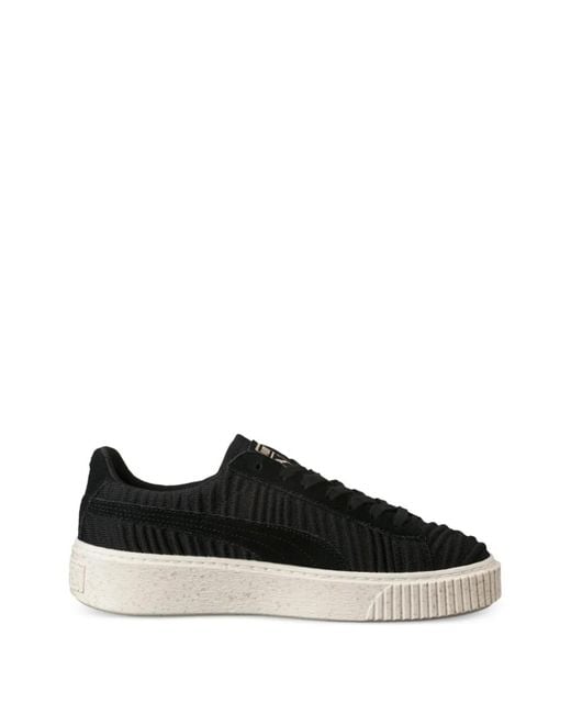 PUMA Black Platform-Heel Sneakers