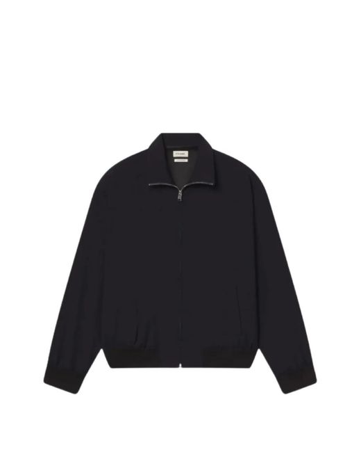 FRAME Black Zip-Up Wool Jacket for men