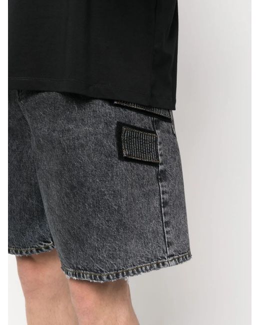 Balmain Gray Denim Shorts for men