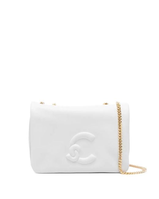 Coccinelle エンボスロゴ ショルダーバッグ White