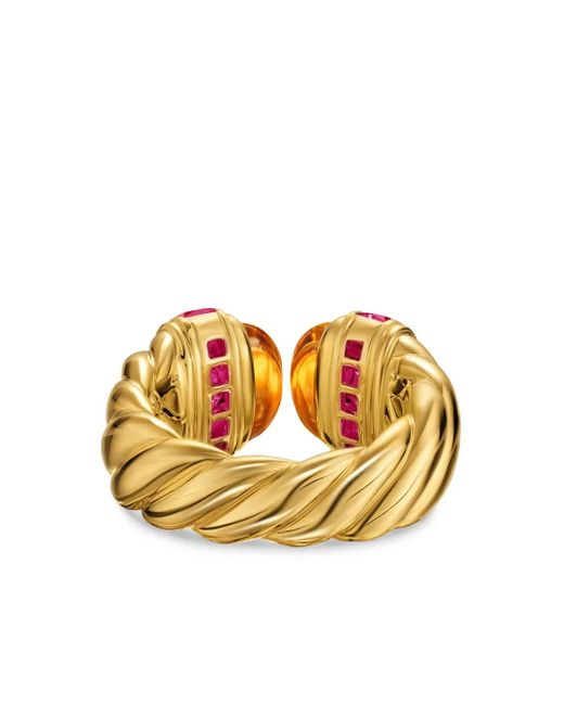 David Yurman Orange 18Kt Citrine And Tourmaline Ring