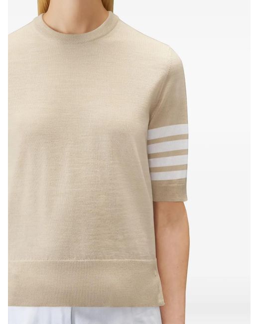 Thom Browne White 4-Bar T-Shirt