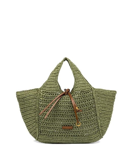 Gianni Chiarini Green Nefeli Drawstring Shoulder Bag
