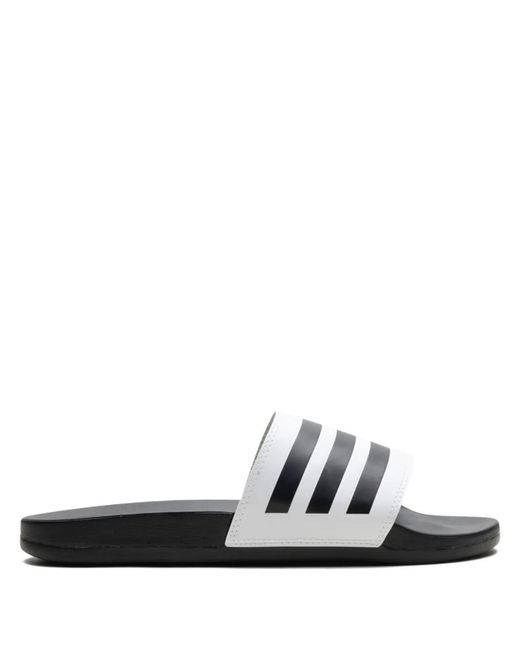 Adidas White Adilette Comfort "Cloud/Core" Slides for men