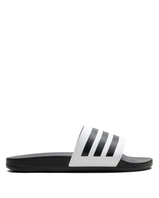 Adidas White Adilette Comfort "Cloud/Core" Slides for men
