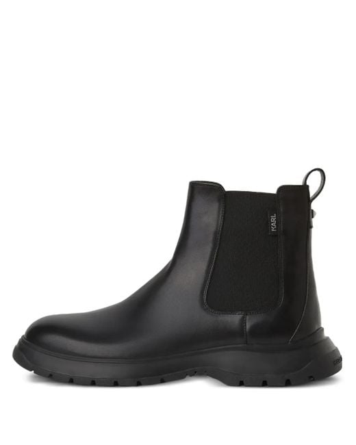 Karl Lagerfeld Black Magnus Boots for men