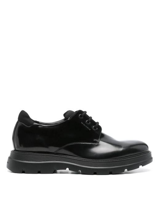 Stuart Weitzman Black Leather Derby Shoes for men
