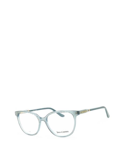 Juicy Couture White Glitter-Effect Round-Frame Glasses