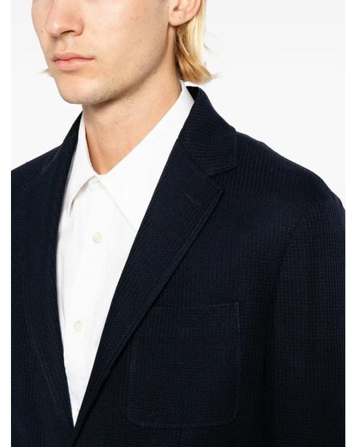 Canali Blue Single-Breasted Blazer for men