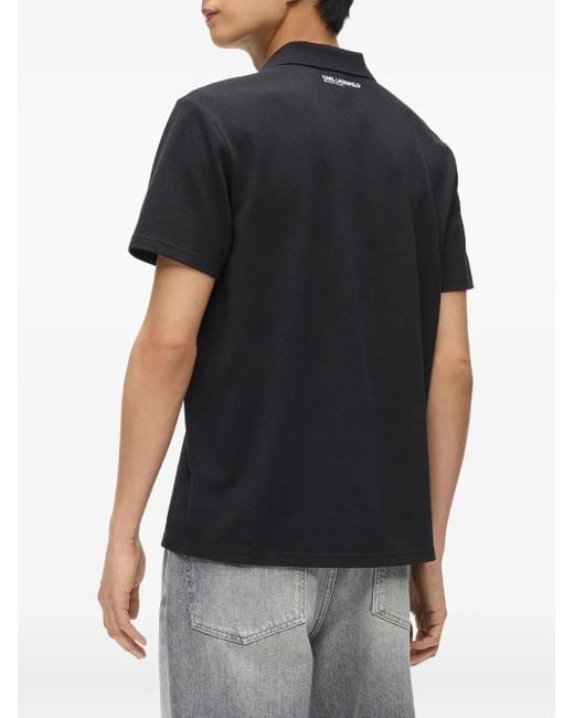 Karl Lagerfeld Black Cotton T-Shirt for men