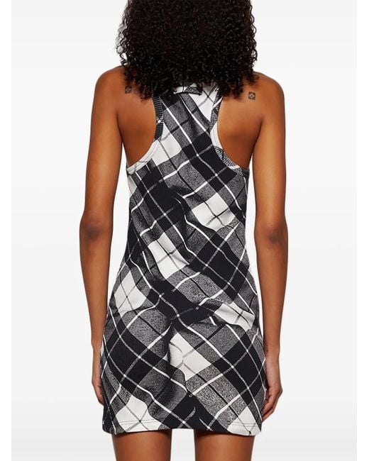 Vestido a cuadros tartán Jean Paul Gaultier de color Black