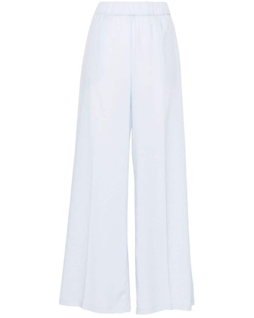 P.A.R.O.S.H. White Elasticated-waistband Trousers
