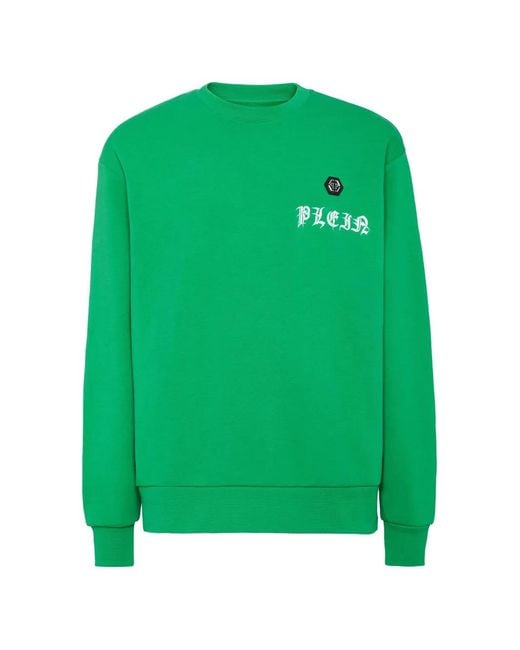 Philipp Plein Green Logo Sweatshirt for men