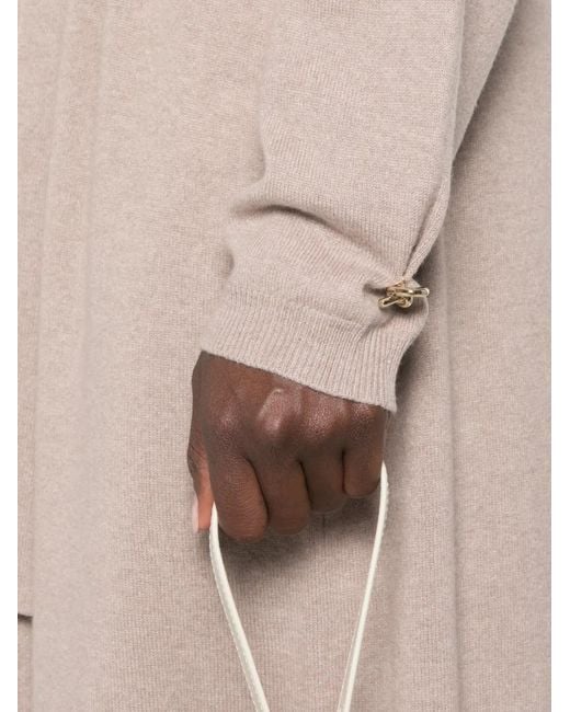 Fabiana Filippi White Belted Long-Sleeve Midi Dress