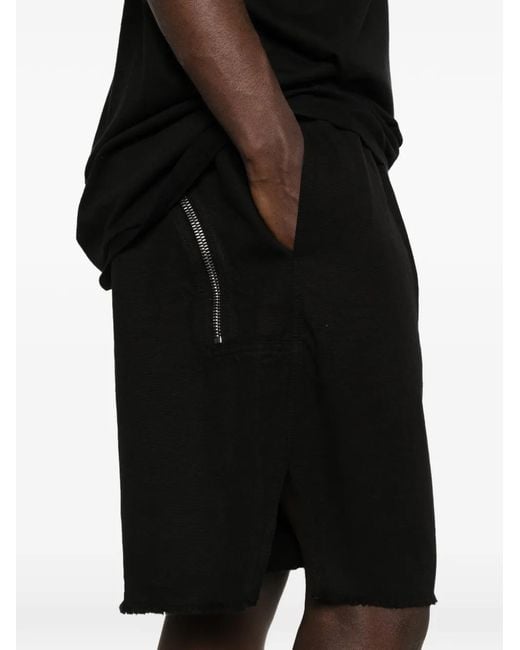 Rick Owens Black Drawstring Shorts for men
