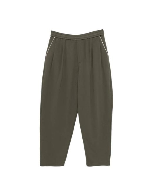 CROQUIS Green Cotton Drawstring Pants for men