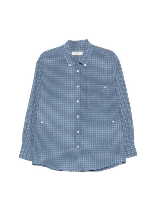 DUNST Blue Check-Pattern Shirt