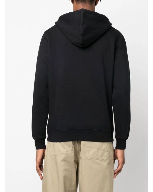 Dickies Blue Logo-Patch Long-Sleeve Hoodie for men