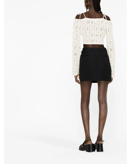 Gcds White Logo Print Top