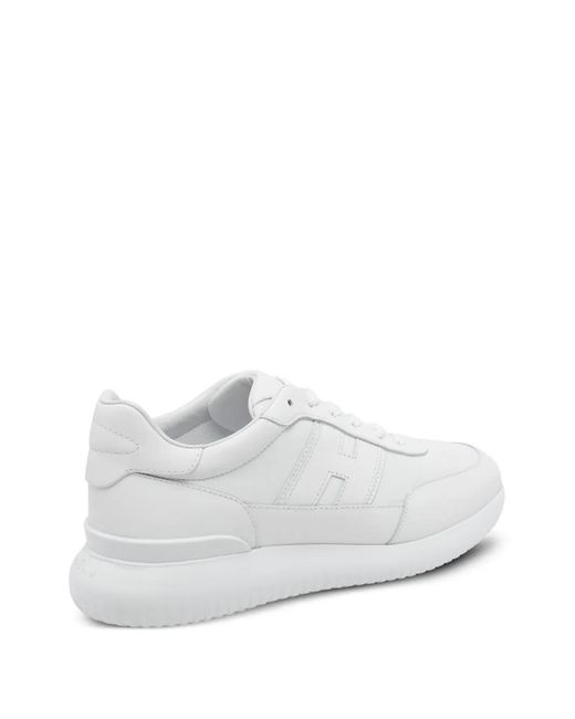 Hogan White Interactive Lateral-Logo Sneakers for men