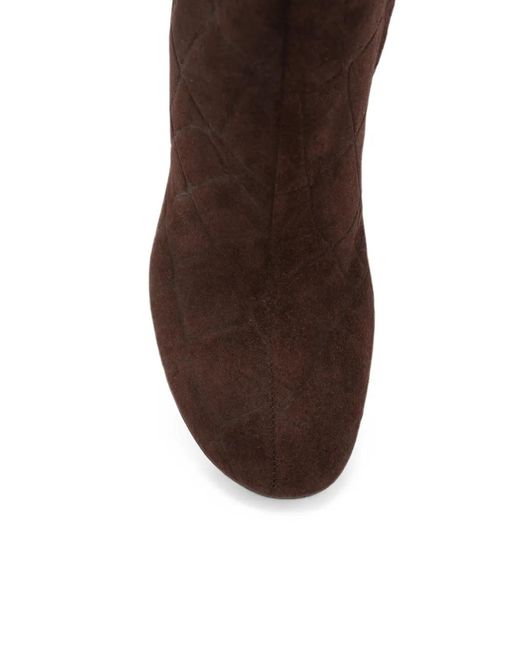 Jacquemus Brown Croc-Effect Ankle Boots