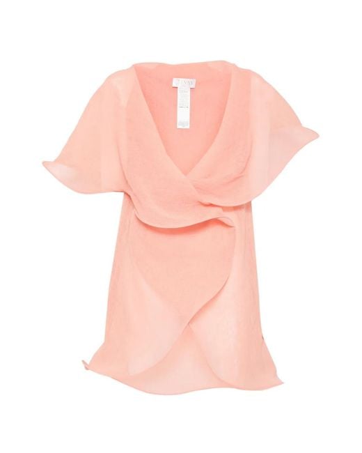 Genny Pink Draped-Design Top
