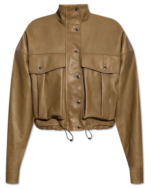 The Mannei Brown Voiron Leather Jacket
