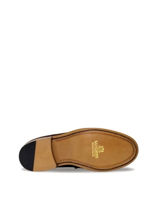 Sanders Brown Aldwych Suede Penny Loafers for men