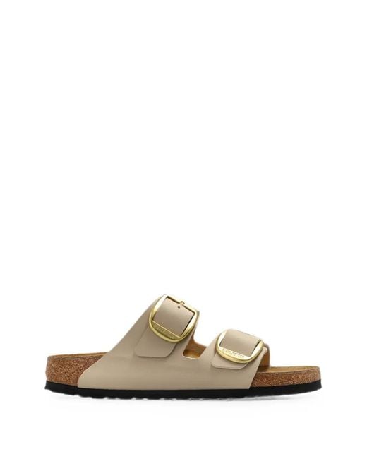 Birkenstock White Arizona Big Buckle Sandals