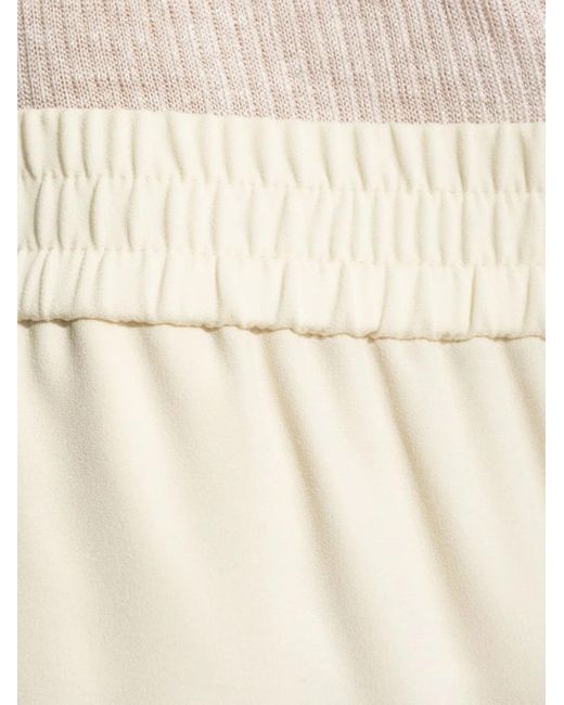 Theory White Elasticated-Waist Trousers