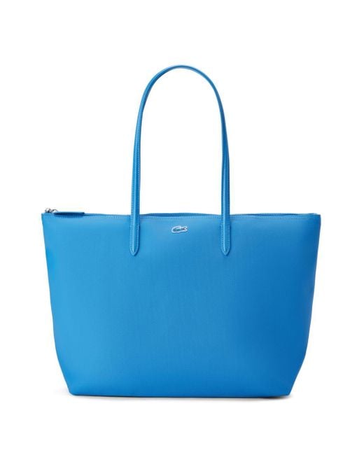 Lacoste Blue Logo-appliqué Tote Bag