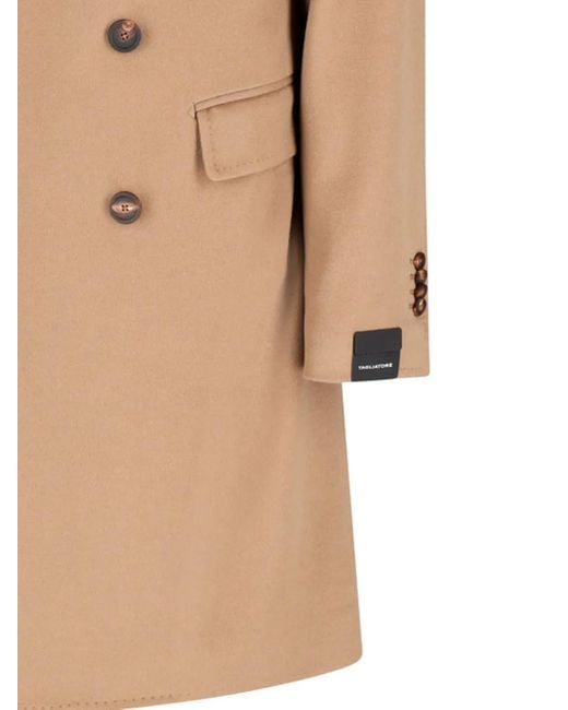 Tagliatore Natural Double-Breasted Button Coat for men