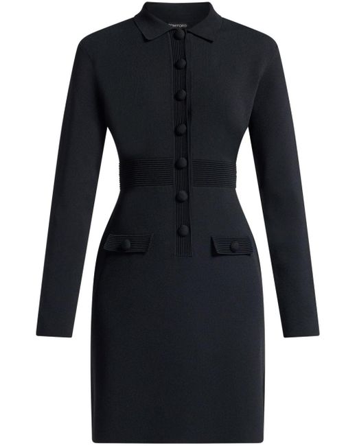 Tom Ford Gebreide Mini-jurk in het Black