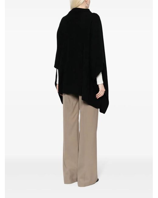 Vince Black Slit-Sleeve Cashmere Jumper
