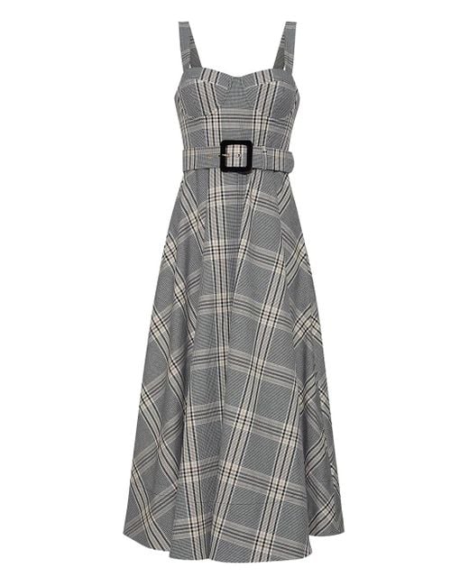 Cara Cara Gray Calypso Belted Bustier Midi Dress