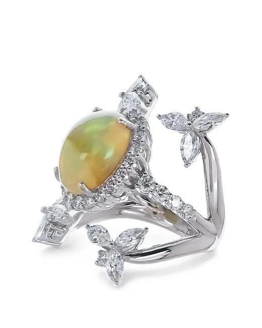 YEPREM Brown Reign Supreme Opal And Diamond Ring