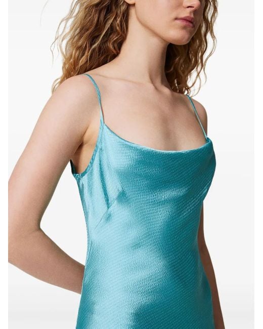 Twinset Blue Satin Dress