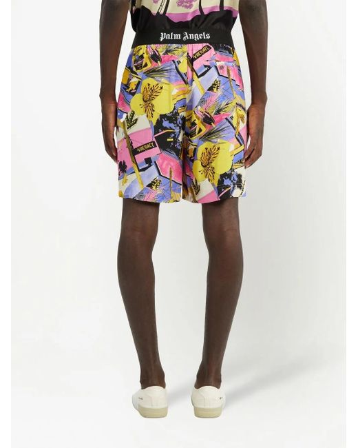 Palm Angels Multicolor Miami Mix Easy Shorts for men