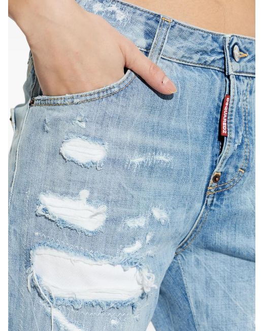 DSquared² Blue Cropped Jeans