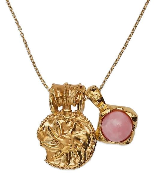 Alighieri Metallic The Heart Of The Sun Opal Necklace