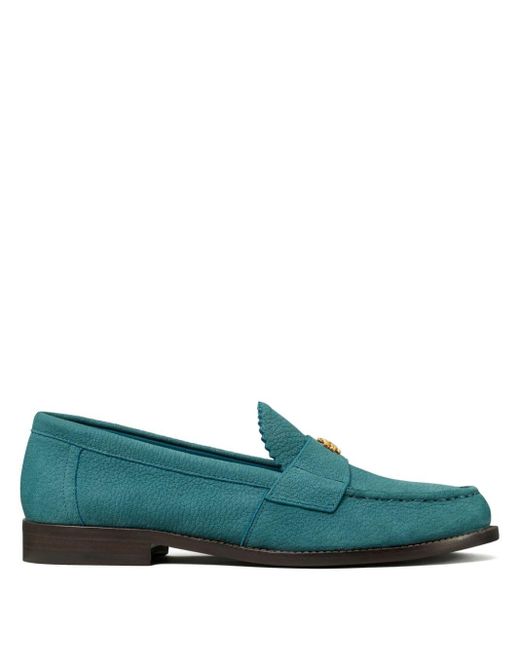 Tory Burch Green Suede Loafers
