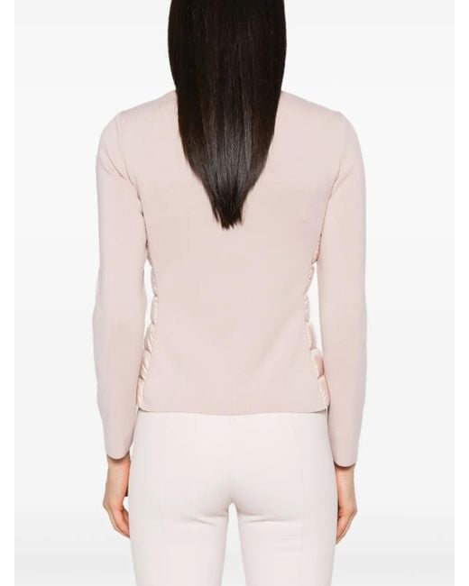 Moncler Natural Zip-Up Puffer Jacket