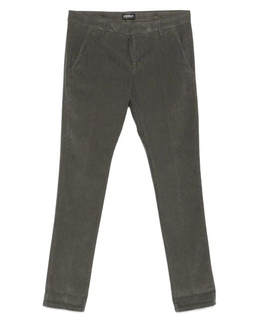 Dondup Gray Corduroy Trousers for men