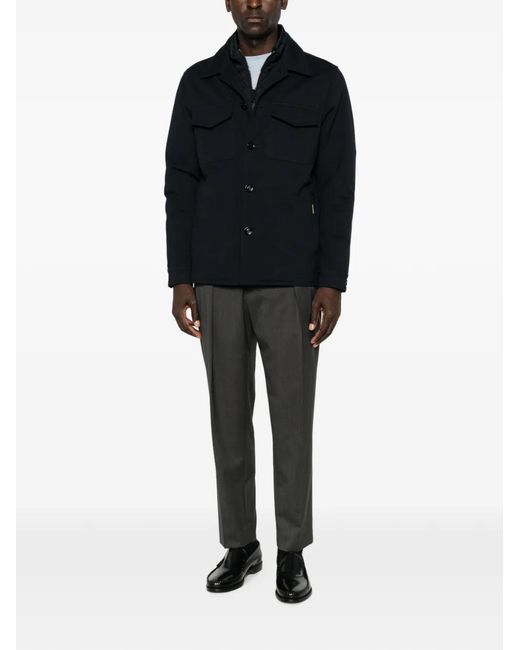 Moorer Black Torquato Button-Up Jacket for men