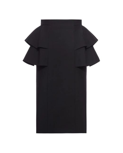Valentino Garavani Black Crepe Couture Midi Skirt