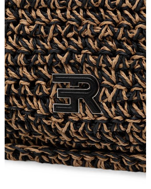 ERMANNO FIRENZE Brown Braided-Handle Raffia Tote Bag