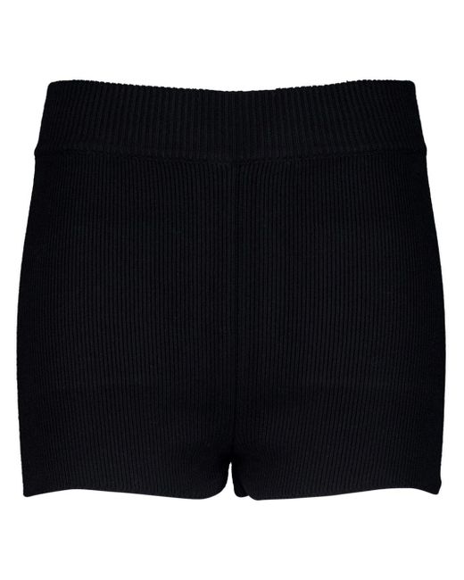 Shorts de canalé Ami de Coeur AMI de color Black