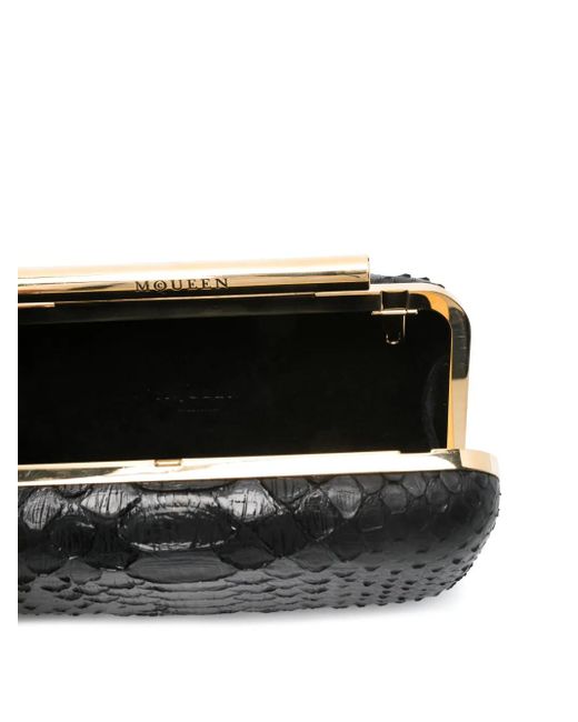 Clutch T-Bar Box di Alexander McQueen in Black